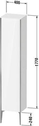 Duravit Hochschrank XViu 1770 mm weiß matt, wandhängend, 1 Tür, Soft-Close, Push-Open
