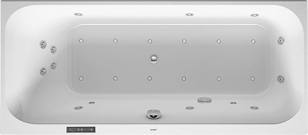 DURAVIT Whirlwanne Happy D.2 1700x700 mm Einbau mit Combi L, Rückenschräge links, weiß