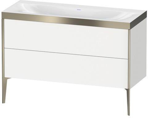 Duravit XViu Möbelwaschtisch-Set 1200 mm mit Unterschrank Nussbaum und Keramik-Waschtisch