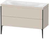 Duravit XViu Möbelwaschtisch-Set 1200 mm mit Unterschrank Nussbaum und Keramik-Waschtisch