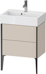 Duravit Waschtischunterbau XVIU 584x733x384mm 2 Auszüge Nussbaum mittel s-matt