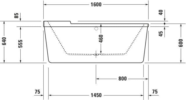 DURAVIT Starck Freistehende Badewanne Oval 1600x800 mm Weiß mit Acrylverkleidung