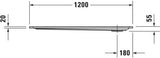 DURAVIT Starck Slimline Duschwanne 1200x800 mm Weiß Sanitäracryl mit Antislip