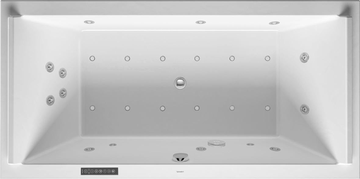 DURAVIT Starck Whirlwanne 2000x1000 mm Weiß – 2-Sitzer mit Combi-System L, 18 Düsen & Unterwasserbeleuchtung