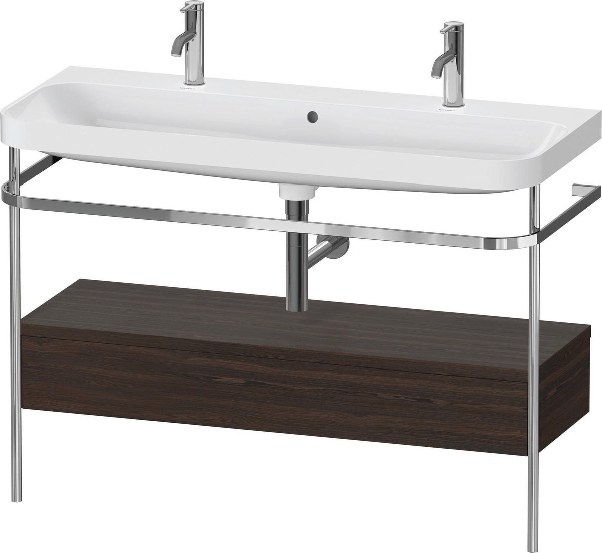 Duravit Happy D.2 Waschtischset 1175 mm mit Metallkonsole, Schubkasten und Waschschüssel