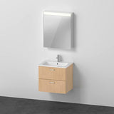DURAVIT XBase Möbel-Set 1300 mm Nussbaum Dunkel mit Waschtisch, Unterbau und Spiegelschrank