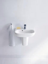 DURAVIT D-Code Handwaschbecken 450 mm mit Überlauf, 1 Hahnloch, weiß