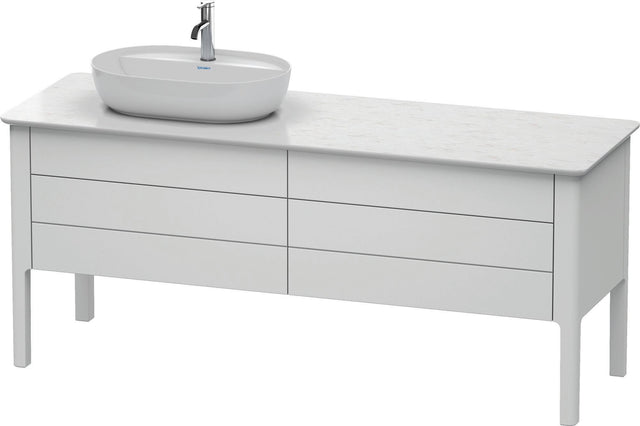 DURAVIT Luv Waschtischunterbau bodenstehend 1733 mm, 2 Auszüge, weiß seidenmatt