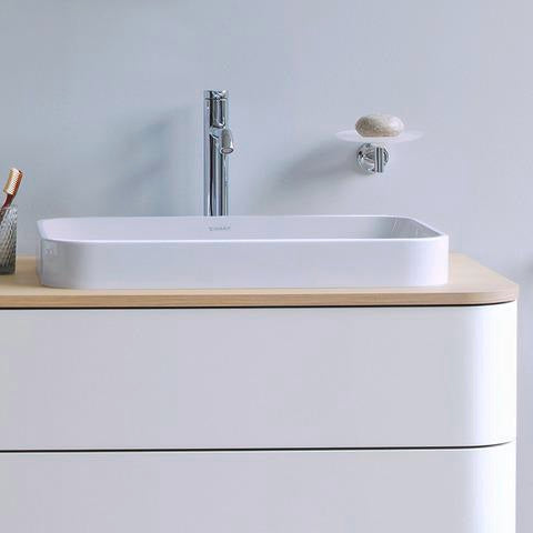 DURAVIT Happy D.2 Plus Konsole 1600 mm taupe supermatt – 2 Ausschnitte, 16 mm