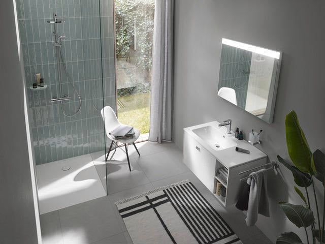 DURAVIT Tempano Duschwanne 900x750x40 mm Weiß mit Antislip – rechteckig, flacher Einbau