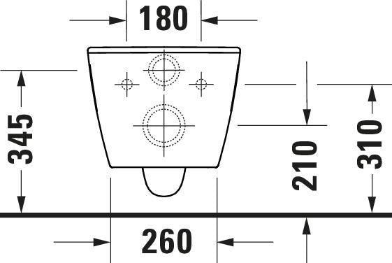 DURAVIT Wand-WC ME by Starck 540 mm spülrandlos weiß antibakteriell
