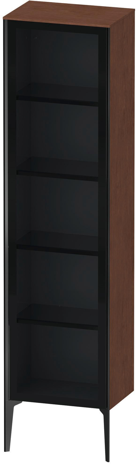 DURAVIT XViu Hochschrank 1770 mm Glasfront Nussbaum matt – Soft-Close & Tip-On