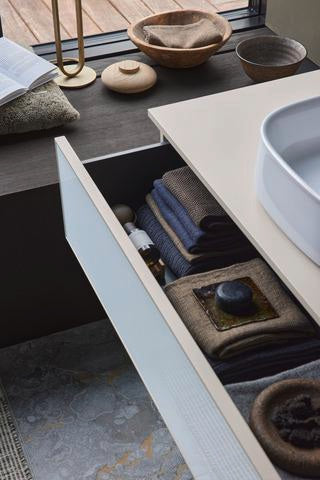DURAVIT Zencha Konsolen-Waschtischunterbau 1600 mm Eiche Anthrazit mit 2 Auszügen