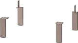 DURAVIT Brioso Sockelfuß 152x44x10 mm, 4 Stück, Betongrau Matt – Aluminium, inkl. Befestigungsmaterial