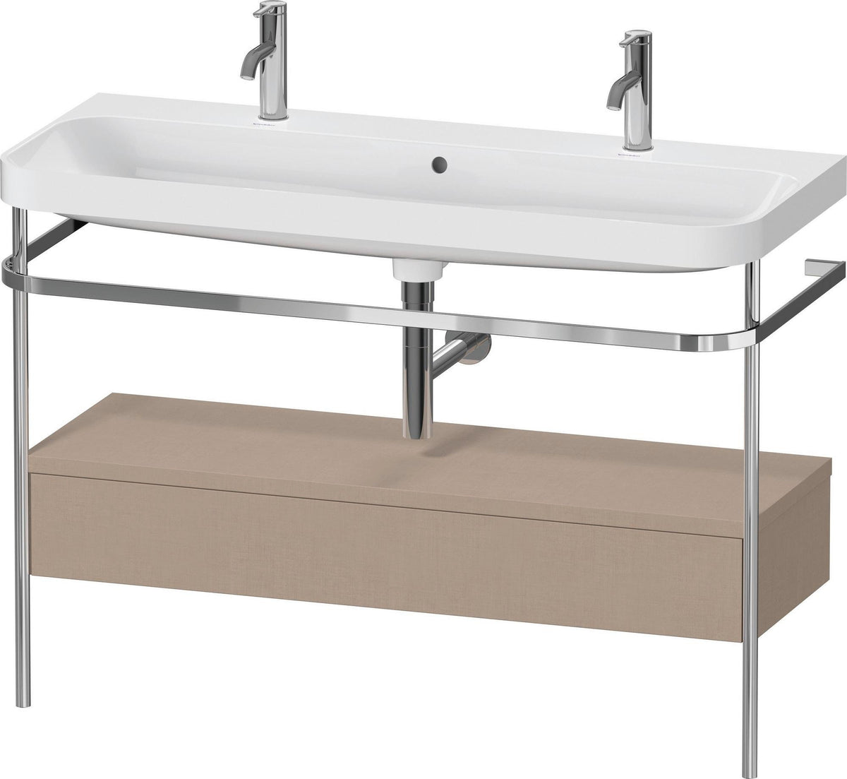 Duravit Happy D.2 Waschtischset 1175 mm mit Metallkonsole, Schubkasten und Waschschüssel