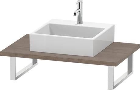 Duravit DuraStyle Konsole variabel 30x550 mm Eiche Terra – Wandhängend mit Ausschnitt