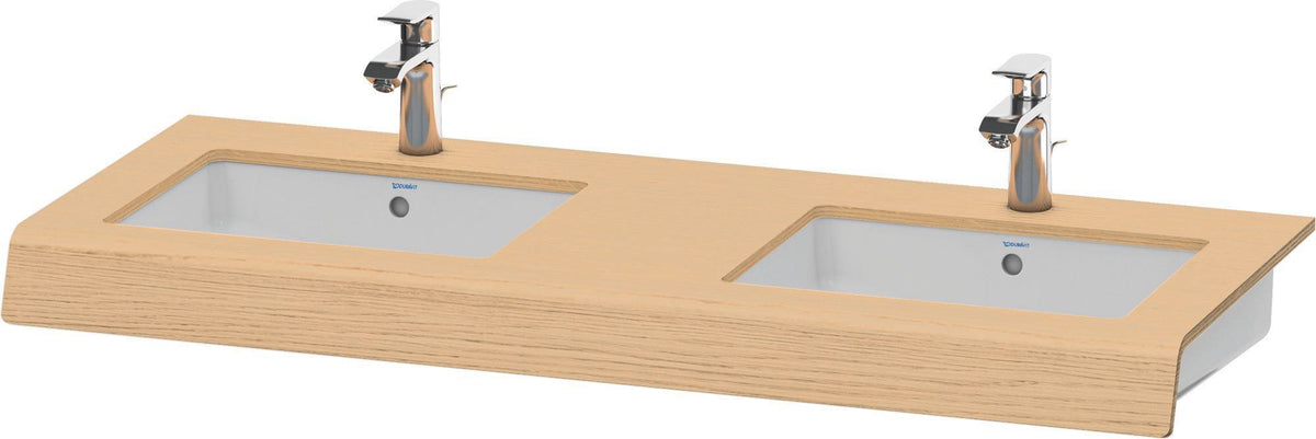 DURAVIT DuraStyle Konsole 800 mm betongrau matt mit 2 Ausschnitten – Wandhängend