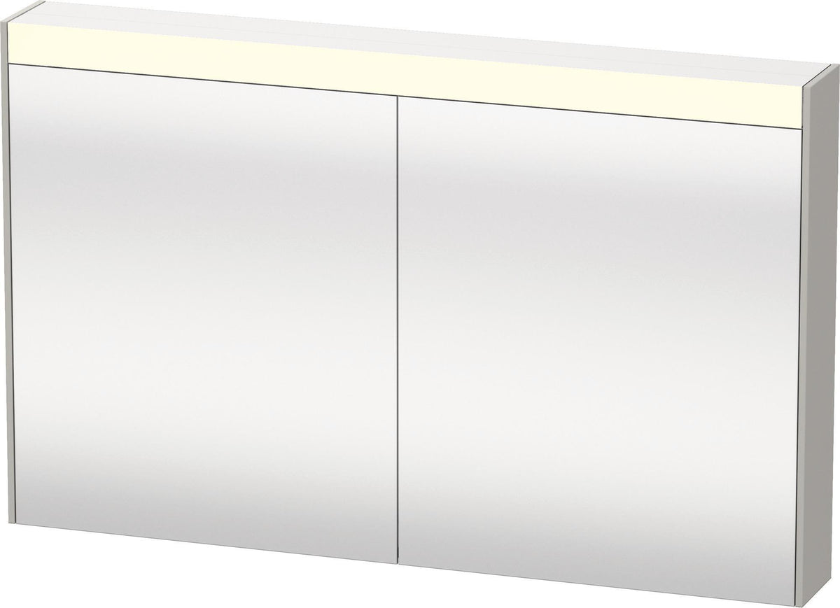 DURAVIT Brioso Spiegelschrank Betongrau 1020 mm mit LED-Beleuchtung und Steckdose