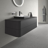 DURAVIT Happy D.2+ Konsolenwaschtischunterbau 1300 mm taupe supermatt mit Tip-On Technik und LED-Innenbeleuchtung