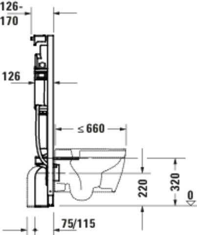 DURAVIT DuraSystem Installationselement Trockenbau für WC – Selbsttragend, 2/6 l Dual Flush