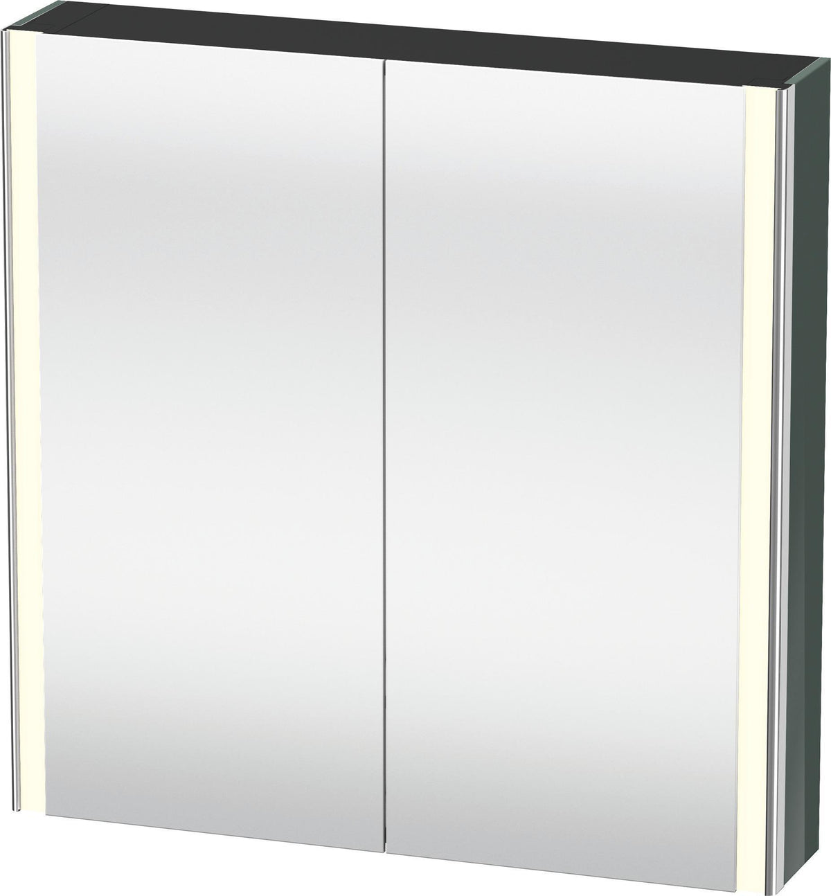 DURAVIT XSquare Spiegelschrank XS7112 Dolomiti Grau 800 mm mit LED-Beleuchtung und Steckdose