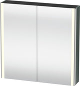 DURAVIT XSquare Spiegelschrank XS7112 Dolomiti Grau 800 mm mit LED-Beleuchtung und Steckdose