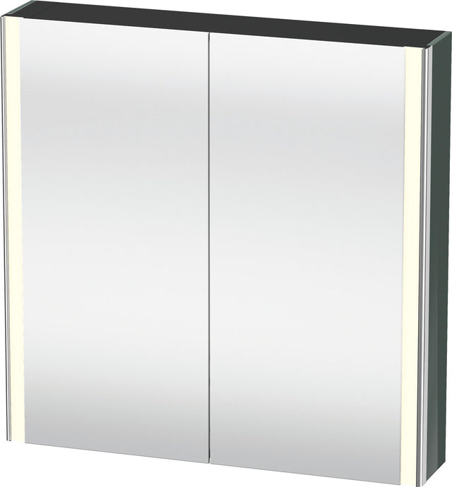 DURAVIT XSquare Spiegelschrank XS7112 Dolomiti Grau 800 mm mit LED-Beleuchtung und Steckdose