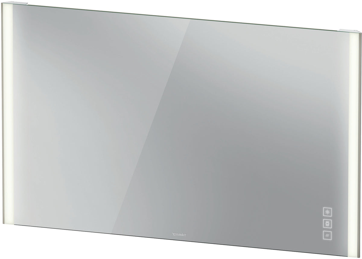 Duravit XViu Spiegel mit Beleuchtung 1020x800 mm schwarz matt – Touchless, IP44, Spiegelheizung
