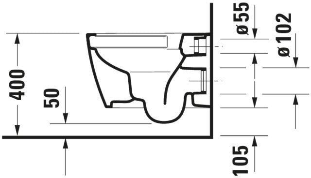 DURAVIT Wand-WC Soleil by Starck 480 mm spülrandlos mit WonderGliss