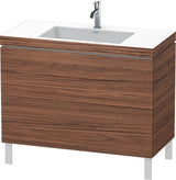 DURAVIT L-Cube c-bonded Waschtischset 1000 mm Nussbaum Natur mit 2 Auszügen und Tip-On-Technik