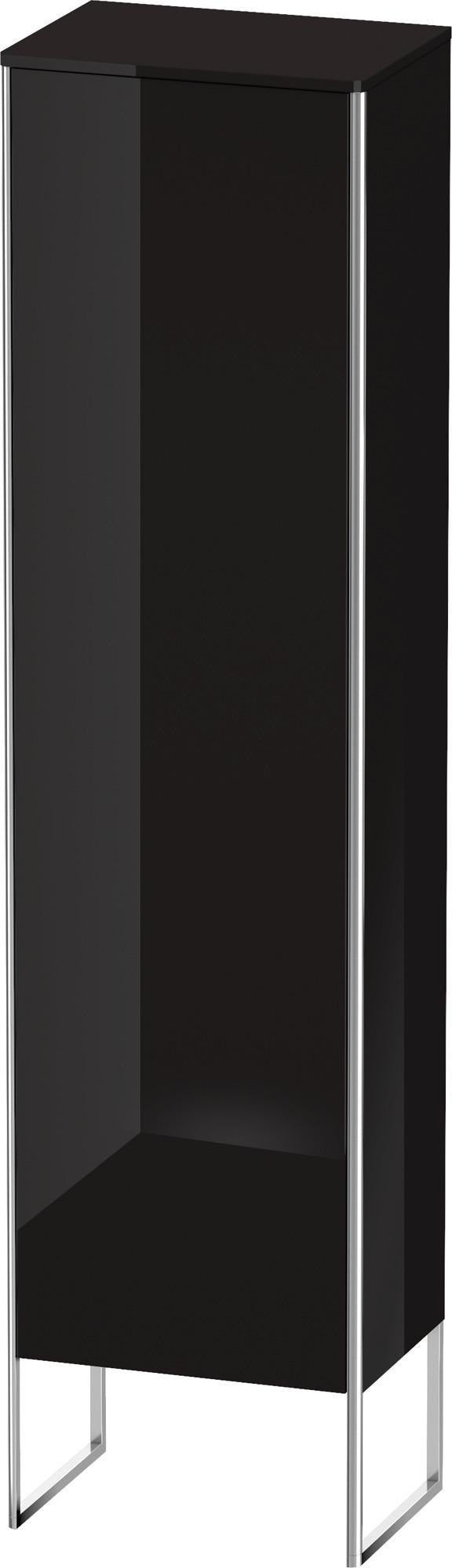 Duravit Hochschrank XSquare, bodenstehend, 2016x500x356 mm, Schwarz Hochglanz, 1 Tür