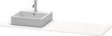 Duravit XSquare Konsole 1600 mm mit 1 Ausschnitt in Dolomiti Grey Hochglanz