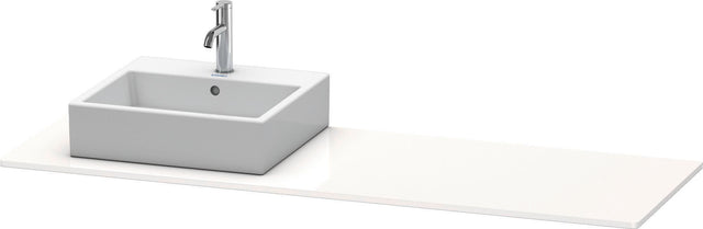 Duravit XSquare Konsole 1600 mm mit 1 Ausschnitt in Dolomiti Grey Hochglanz