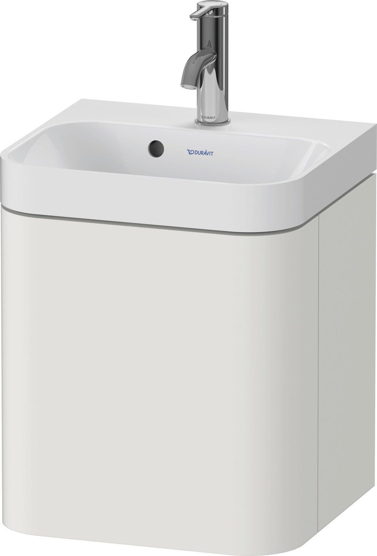 DURAVIT Happy D.2 Waschtischset 400 mm mit Unterschrank, 1 Tür, weiß seidenmatt, wandhängend