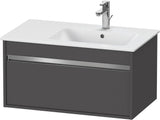 Duravit Ketho Waschtischunterbau 800 mm betongrau matt mit 1 Auszug und Soft-Close