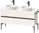 DURAVIT Sivida Konsolenwaschtischunterbau 1315 mm, bodenstehend, Weiß Matt, 2 Schubkästen