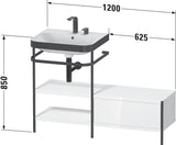 Duravit Waschtischset Happy D.2 Plus 1200x490mm Taupe Supermatt – Einrichtungssystem Nussbaum Mitte
