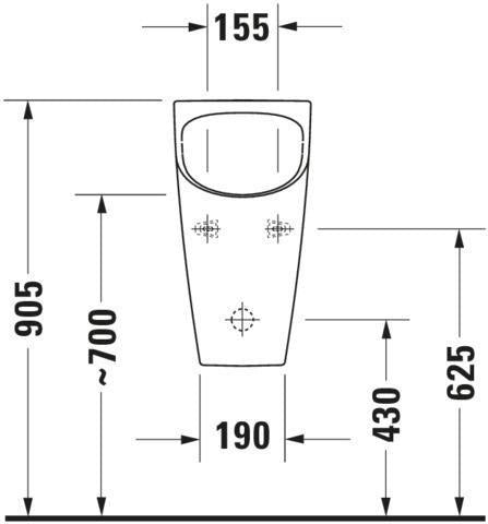 DURAVIT ME by Starck Wasserloses Urinal weiß mit Fliege & Geruchsverschluss