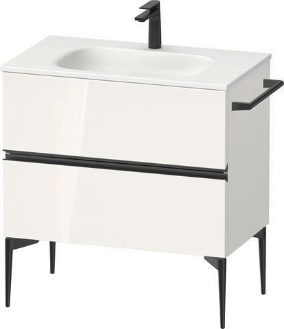 DURAVIT Sivida Waschtischunterbau 810 mm, bodenstehend, 2 Schubkästen, Chrom/Graphit Matt