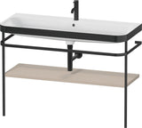 DURAVIT Happy D.2 c-bonded Set 1175 mm Taupe Seidenmatt – Bodenstehend mit Metallkonsole