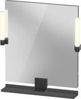 DURAVIT Sivida Spiegel 650 x 650 mm LED dimmbar mit Sensorschalter und Aufsatzleuchte Chrom/Weiß Matt