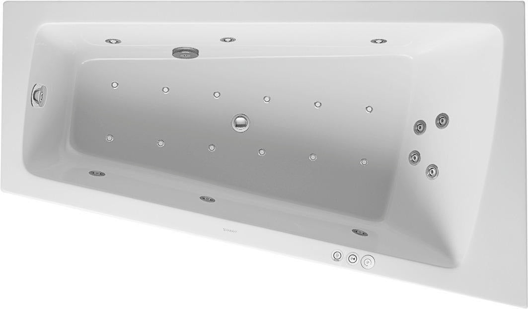 DURAVIT Whirlwanne Paiova 1700x1000mm Weiß Eck rechts mit Air-System und Acrylverkleidung