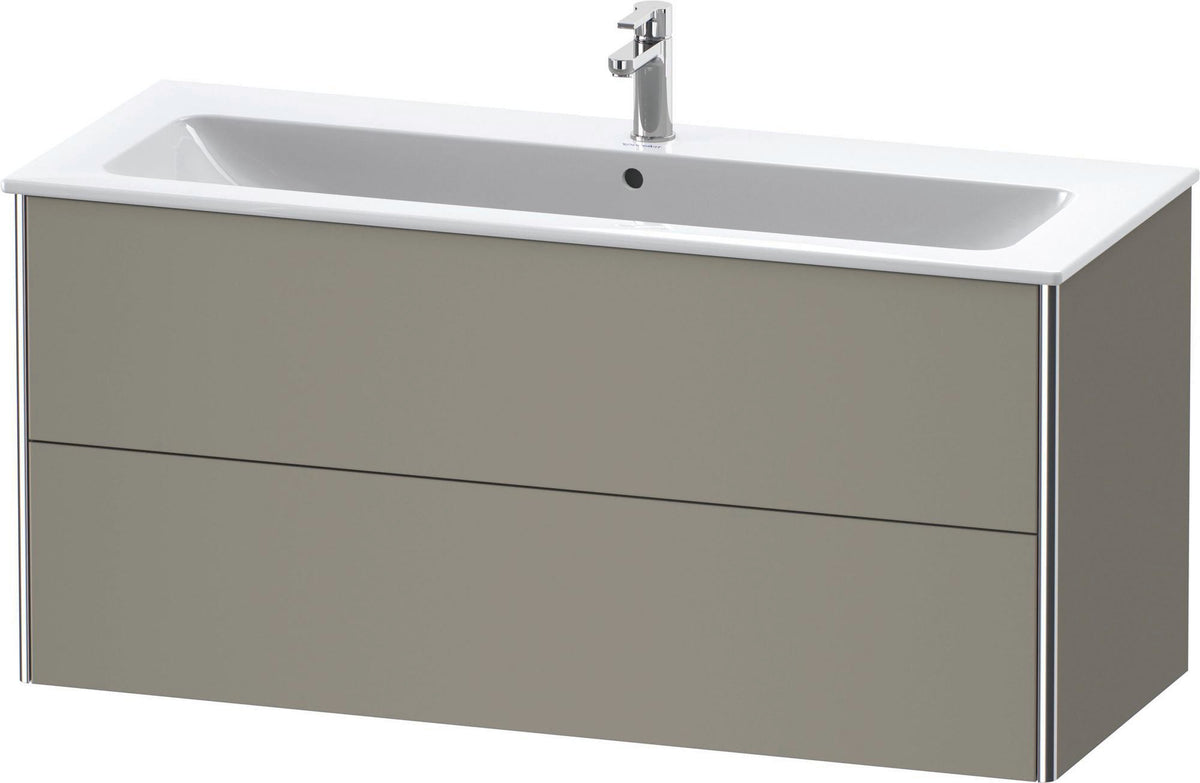 Duravit XSquare Waschtischunterbau 610 mm Nachtblau Seidenmatt mit 2 Schubkästen