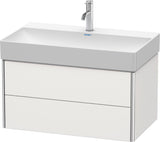 Duravit XSquare Waschtischunterbau 784 mm, 2 Schubkästen, Weiß Seidenmatt, wandhängend