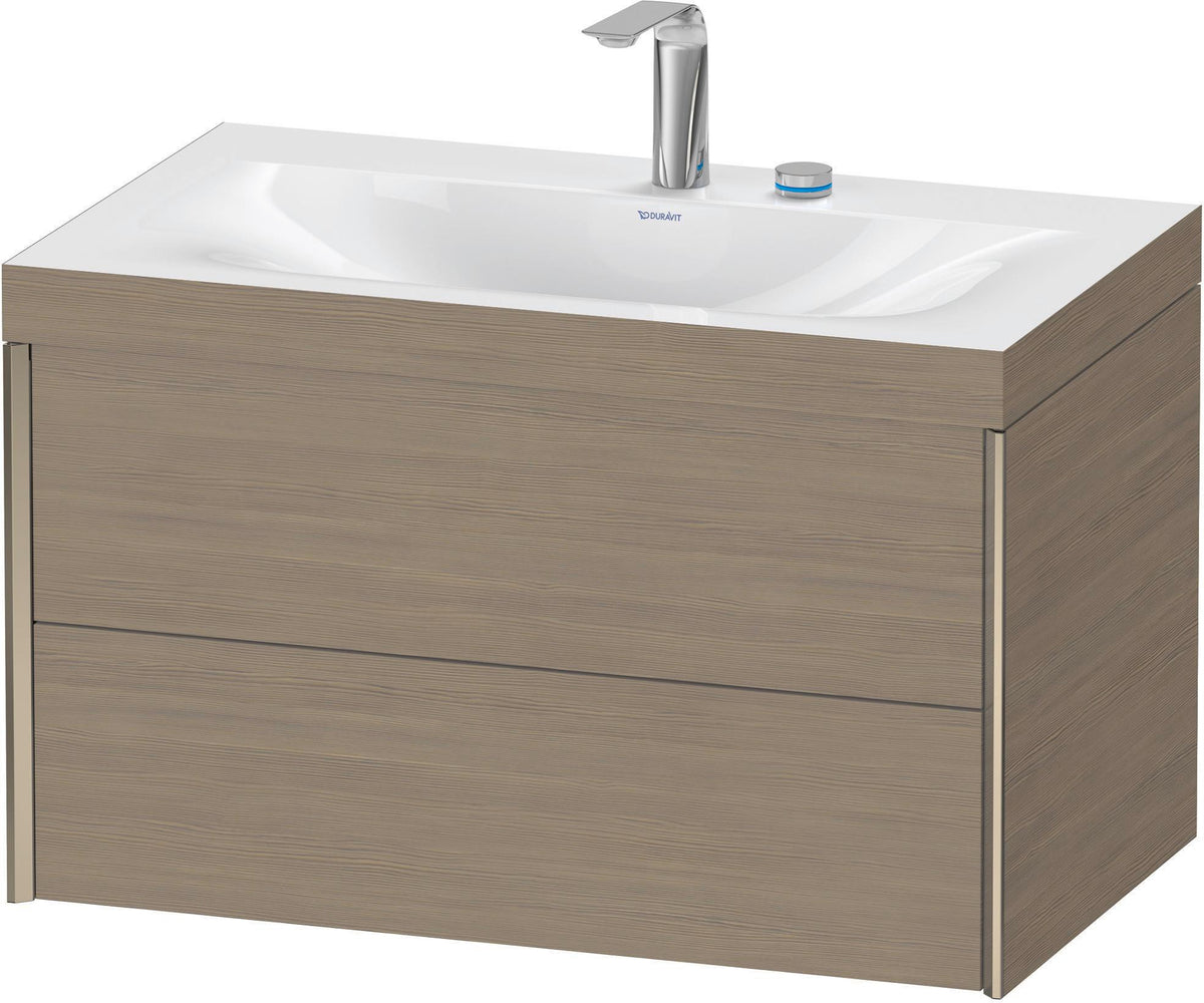 DURAVIT XViu c-bonded Waschtischset 800 mm wandhängend mit 2 Schubkästen und Tip-on-Technik