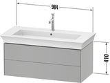DURAVIT White Tulip Waschtischunterbau 984 mm, 2 Schubkästen, Weiß Seidenmatt, Philippe Starck