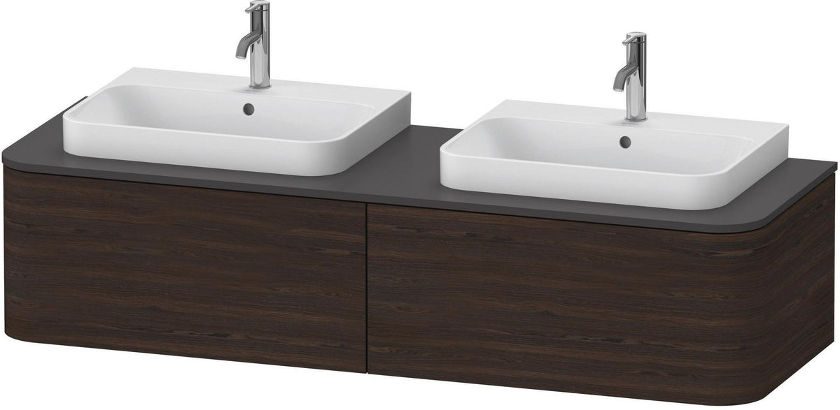 DURAVIT Happy D.2 Konsolenwaschtischunterbau 1600 mm Taupe supermatt mit Tip-On Technik