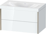 DURAVIT XViu c-bonded Waschtischset 800 mm wandhängend mit 2 Schubkästen und Tip-on-Technik