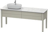 DURAVIT Luv Waschtischunterbau bodenstehend 1733 mm, 2 Auszüge, weiß seidenmatt, Becken links