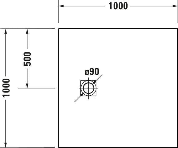 DURAVIT Sustano Duschwanne 800x800x30 Mineralguss Dunkelgrau Matt – Quadratisch, Bodenbündig